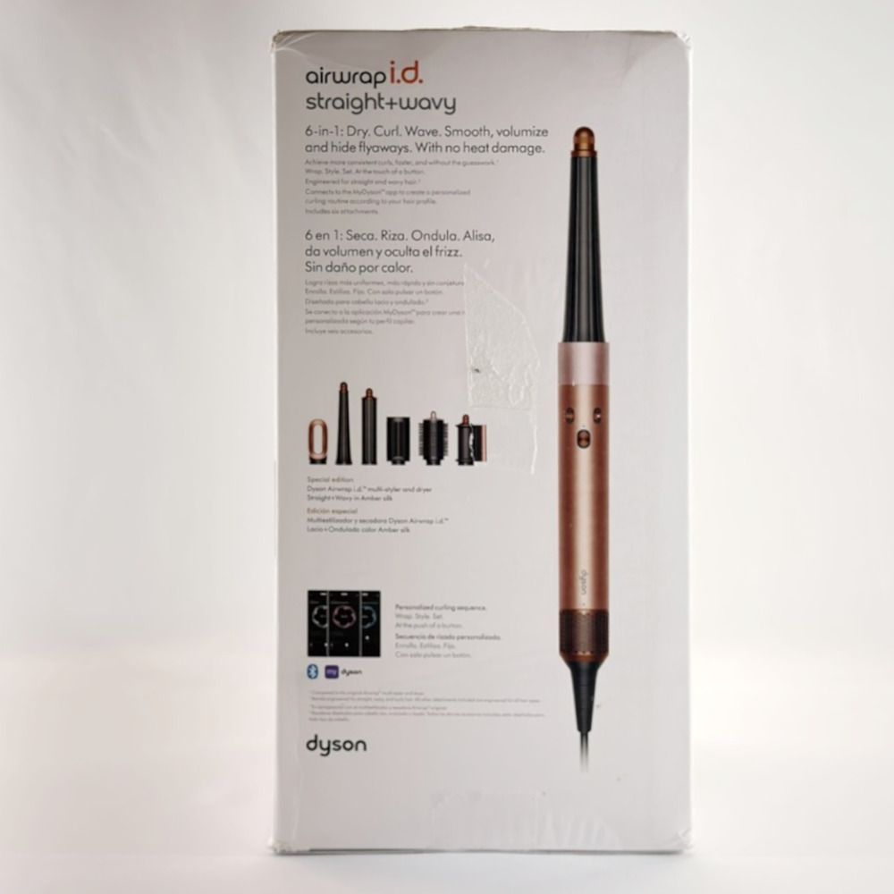 Dyson airwrap i.d. Straight Wavy Hair Amber Silk 6-in-1 Styler Set New Open Box - Picture 7 of 12